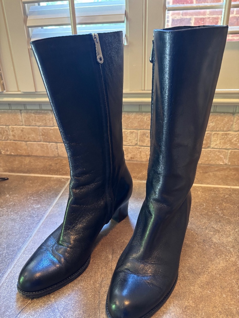 Mid-calf black Bally boots